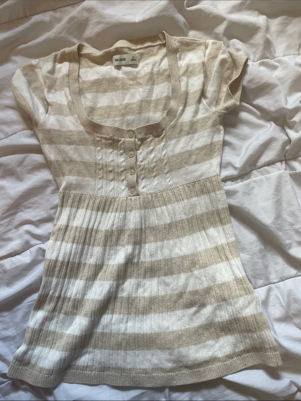 Hollister babydoll Henley top